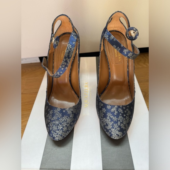 Aquazzura Sweet Thing Stardust-Print Heels - Picture 4 of 9